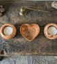 Terracotta Inspired Tealight Holder & Heart Dish Set
