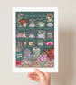'Tea Plant Guide' Illustration Print A4 Unframed  - Image 8