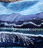 Upcycled  wall hanging.  Slow Stitched coastal scene. - Image 7
