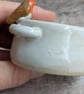 Small ceramic tealight holder with mini robin, white glaze - Image 6