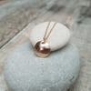 12ct Rose Gold Disc Necklace, Hammered Gold Necklace