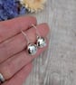 Sterling Silver Pebble Earrings with Aquamarine Stones - JBJ1092 - Image 3