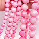 45pcs Natural Queen Conch Shell 8mm 15.5" Pink Conch Shell Disco loose beads