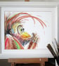 Orangutan Monkey. Original painting - Image 2