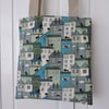 Sale now 5.00  Tote Bag  Sage Green Grey Cream Turquoise Pale Green Black