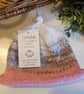 Baby Girls Knotted Fairisle Hand Knitted Pixie Hat 6-12 months size - Image 3