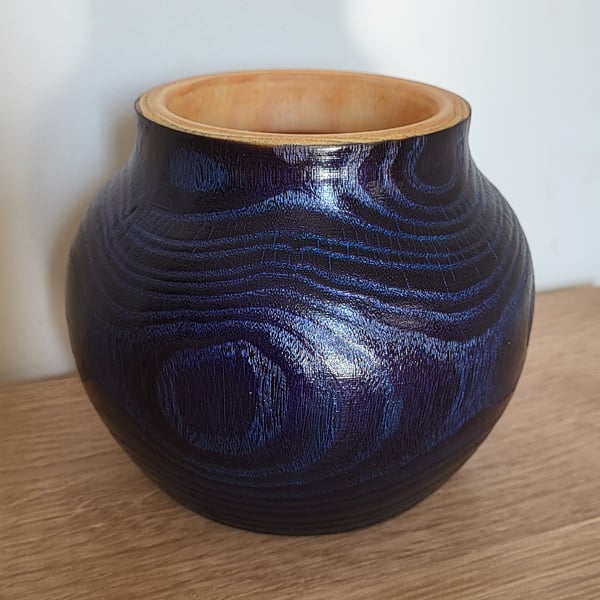 Unique burnt ash vase