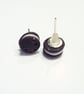 Retro cookies and cream style stud earrings Quirky, fun, unique, handmade, novel - Image 3