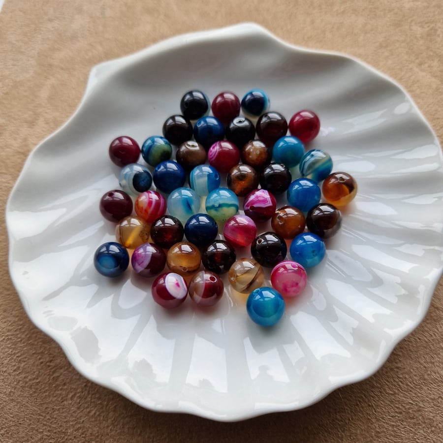 Agate banded mixed colours