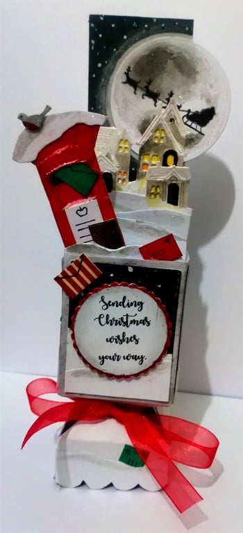 Pop-Up 3D Christmas Post Box Card