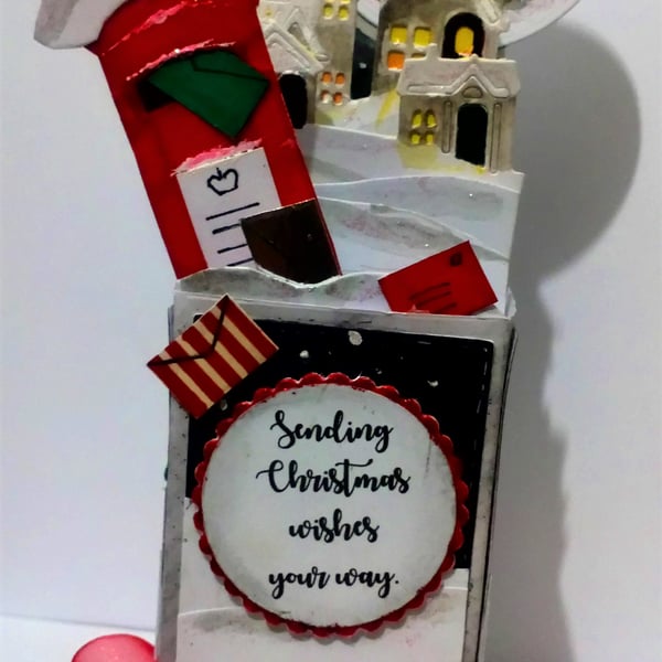 Pop-Up 3D Christmas Post Box Card