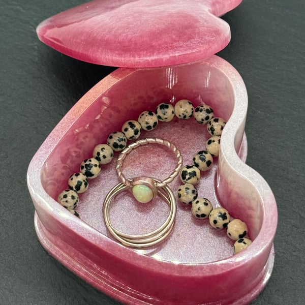 Heart shaped trinket box