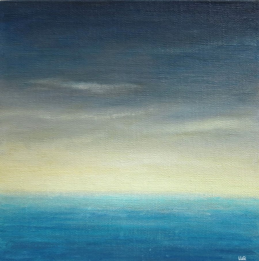 Original sky and sea after a storm minimalist painting wall art semi abstract