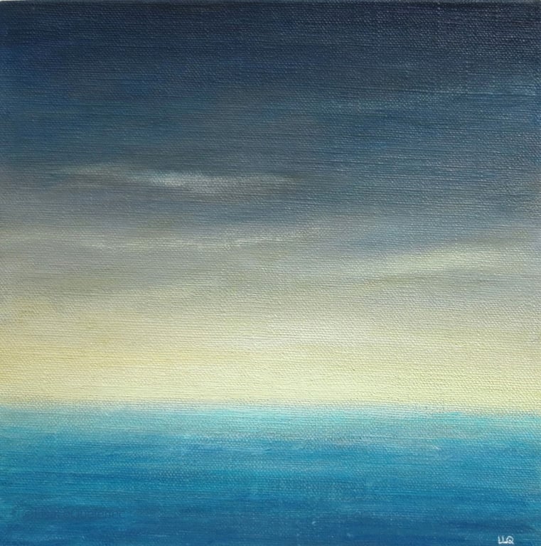 Original sky and sea after a storm minimalist painting wall art semi abstract