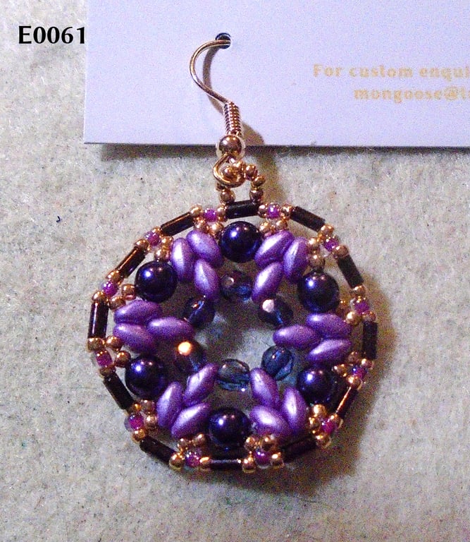 1920s-style bead earrings (customisable)