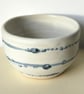 Modern Delft bowl decorated with cobalt on a matt white glaze. - Image 1