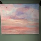Serene shores. Original acrylic seascape 20x16"