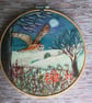Embroidered barn owl in a winter landscape  - Image 1