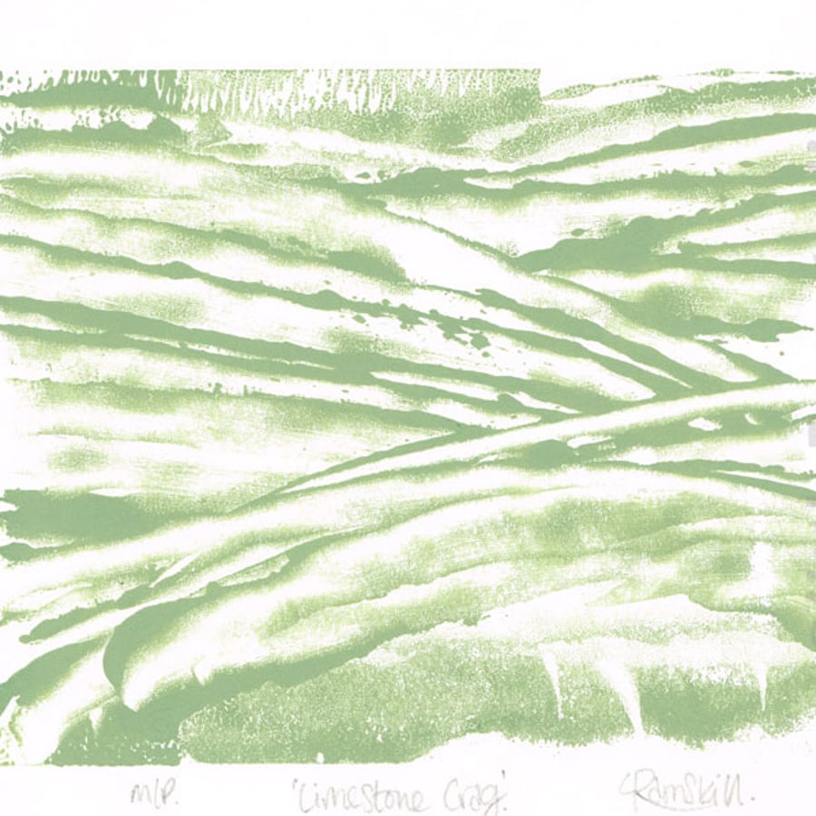 Abstract Art - Crag - Original OOAK Monoprint