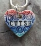 Calon Cwtsh Ceramic Heart Pendant - Image 1