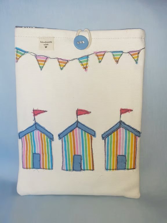 Book Sleeve Storage Sleeve Beach Huts & Bunting