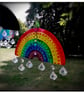 Tin Rainbow Mobile Decoration. Handmade from a coffee tin. - Image 2