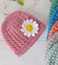 Baby Beanie Hat, Handmade Crochet In Sizes Newborn to 2 Yrs, Baby Shower Gift