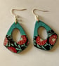 Geometric wood earrings - Image 1