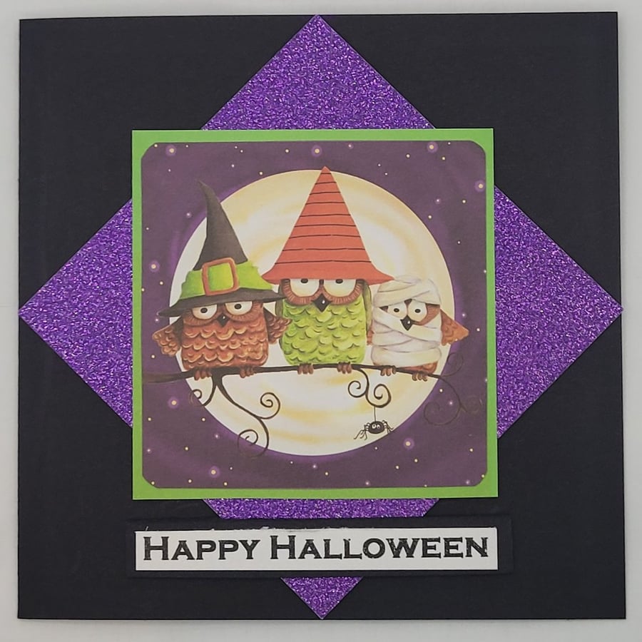 Halloween Owls card