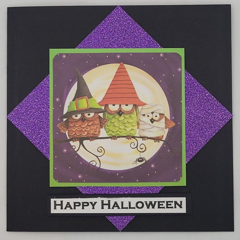 Halloween Owls card