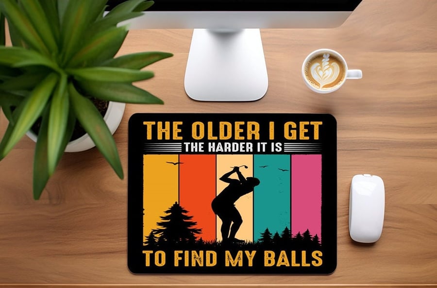 Mouse MatPad home office, desktop, laptop funny Golf theme print Gift for Christ