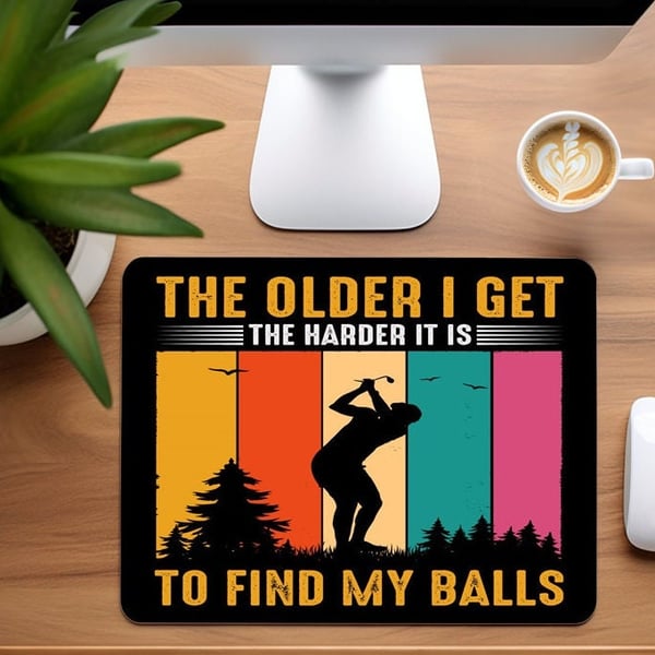 Mouse MatPad home office, desktop, laptop funny Golf theme print Gift for Christ
