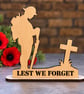 Wooden Lest We Forget Soldier Memorial – Remembrance Day Tribute