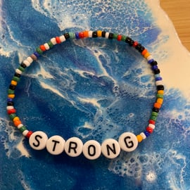 STRONG (Rainbow Bracelet (469)