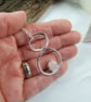 Rose Quartz Necklace, Sterling Silver Twisted Infinty Loop Pendant - Image 3