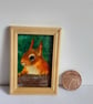 Red Squirrel Miniature Oil Painting Original - Image 5