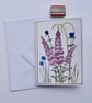 Wild Foxgloves Blank Greetings card - Hand Drawn and Painted in Watercolour - Image 3