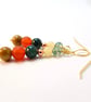 Carnelian, Agate And Copper Earrings - Handmade In Devon - Free UK Delivery - Image 1
