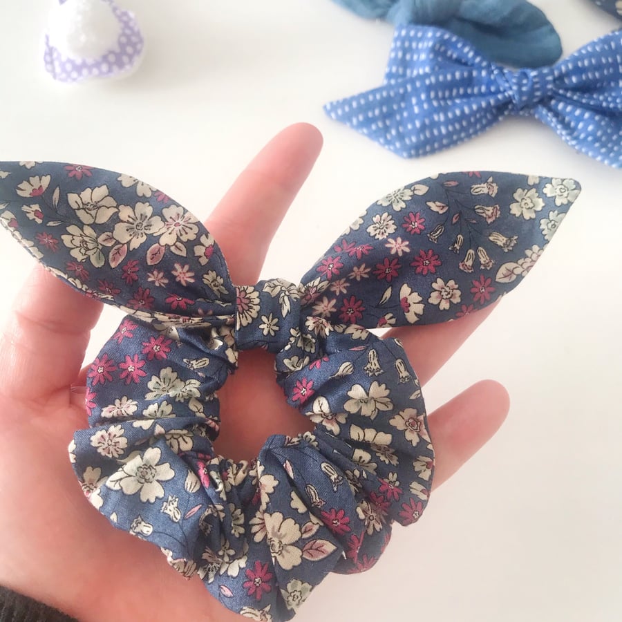 Bow Bunny Ear Scrunchie