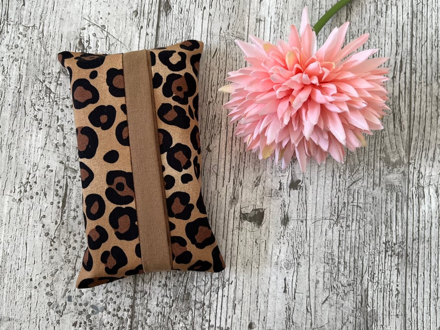Fabric Pocket Tissue Holder - Travel Tissue Case - Reusable Tissue Pouch for Bag