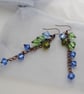 Peacock swarovski cascade earrings - Image 5