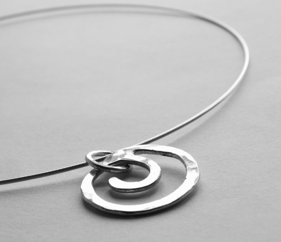 Silver Swirl Necklace