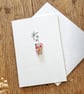 Greetings Cards - A6 White Linen Note Card & Envelope - Flowers