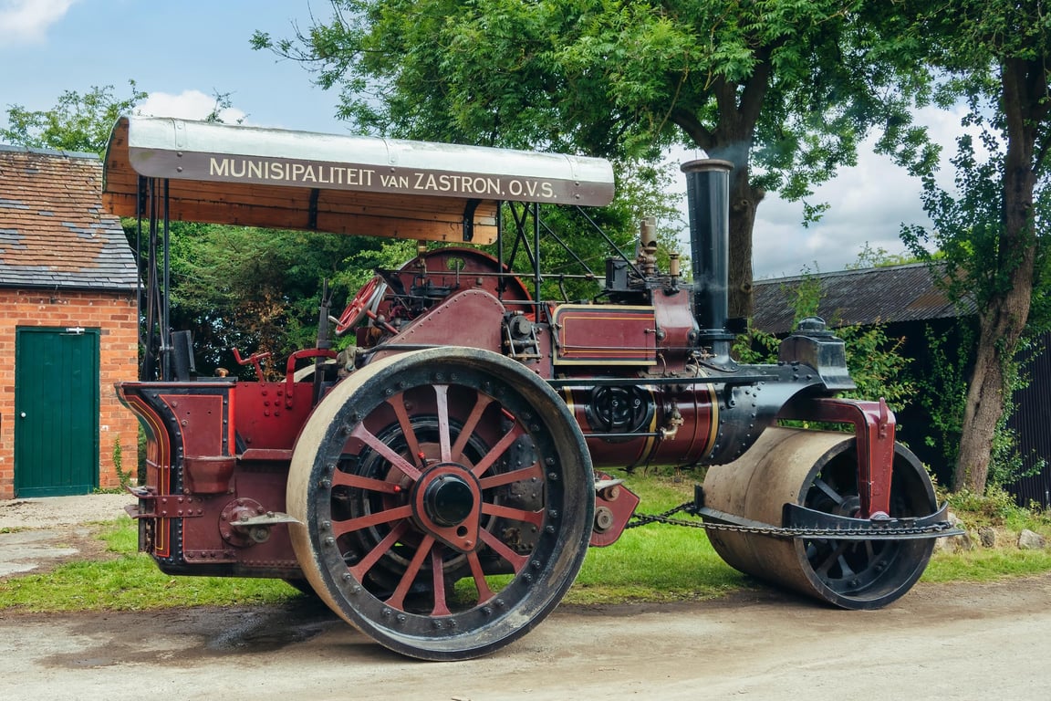 Steam road roller 16663 print