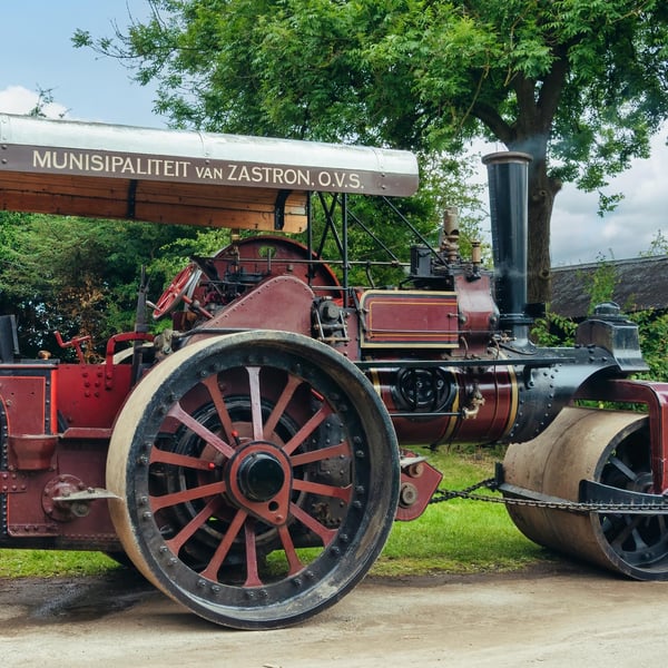 Steam road roller 16663 print