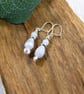 Earrings, Sterling Silver and Blue Lace Agate Droppers - Image 1