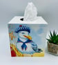Wooden tissue box cover, Seagull, Seaside decor - Image 6