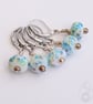 Lampwork Stitch Markers - Summer Blossoms - Image 4