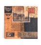 Vintage Paper Collage on Wood Panel, 14.8cms, Free UK Postage (207) - Image 1