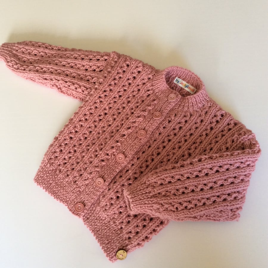 Baby's lacy  cardigan 6 - 12 months approx